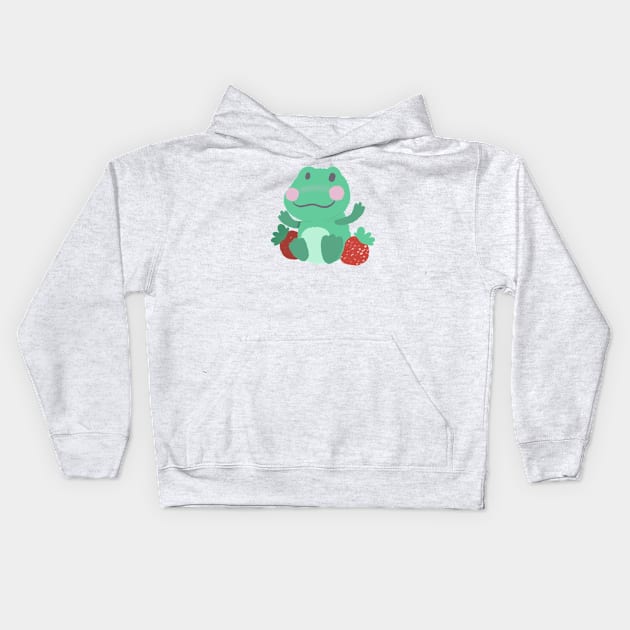 Froggie cutie Kids Hoodie by AmyNewBlue